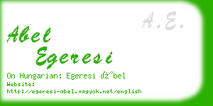 abel egeresi business card